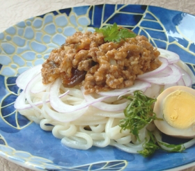 茄子みそ漬の肉みそ麺