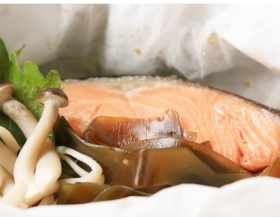 棹前昆布みそ漬と鮭のホイル焼き
